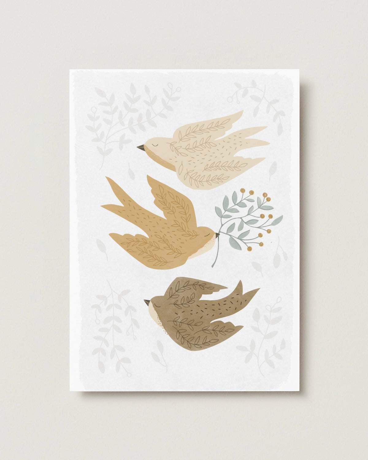 ‘Peaceful Birds’ Print A4