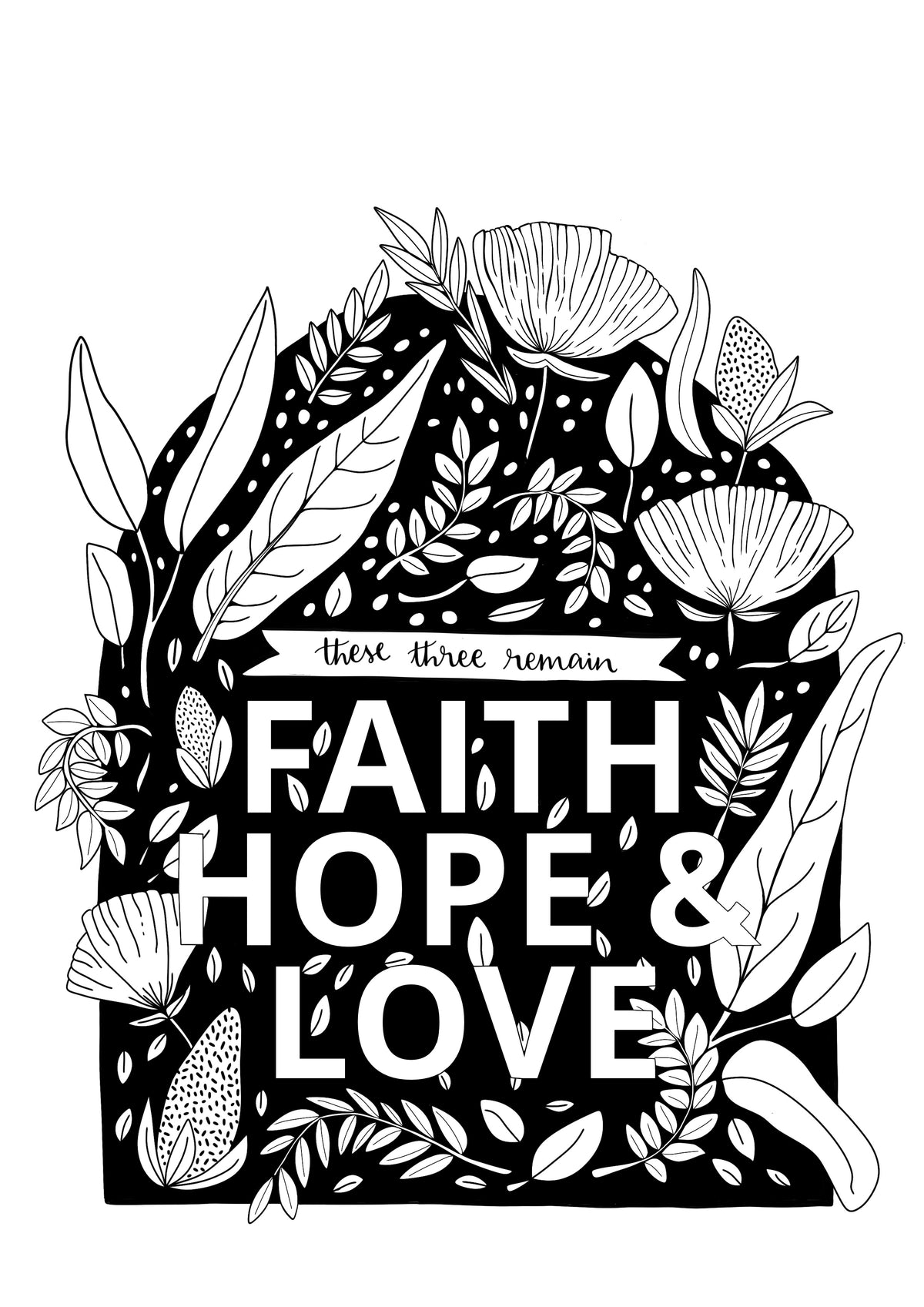 ‘Faith, Hope & Love’ Print A4