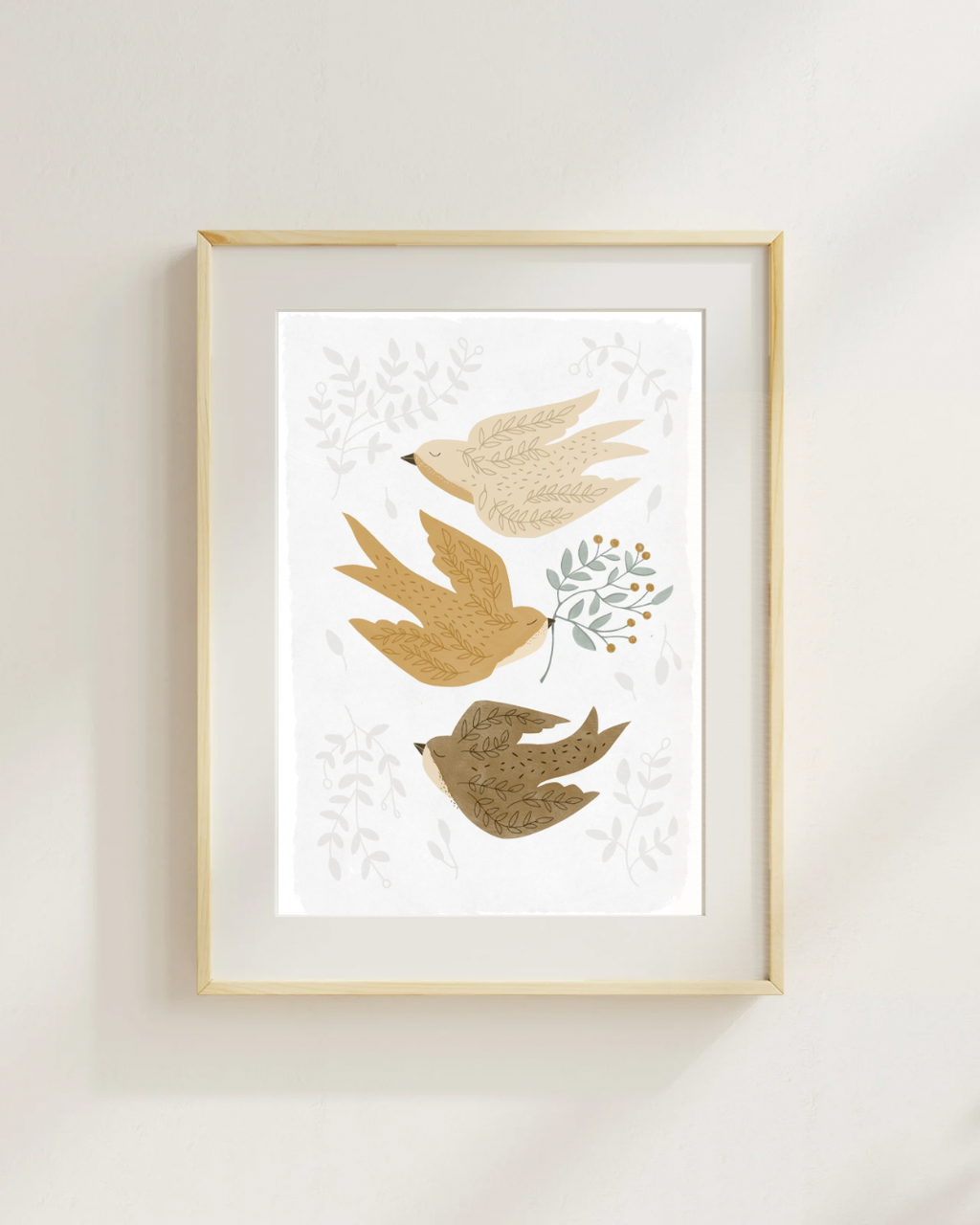 ‘Peaceful Birds’ Print A4